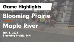 Blooming Prairie  vs Maple River  Game Highlights - Jan. 5, 2024