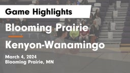 Blooming Prairie  vs Kenyon-Wanamingo  Game Highlights - March 4, 2024