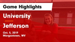 University  vs Jefferson Game Highlights - Oct. 5, 2019