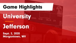 University  vs Jefferson Game Highlights - Sept. 2, 2020