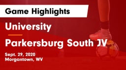 University  vs Parkersburg South JV Game Highlights - Sept. 29, 2020