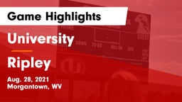 University  vs Ripley  Game Highlights - Aug. 28, 2021