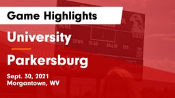 University  vs Parkersburg Game Highlights - Sept. 30, 2021