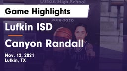 Lufkin ISD vs Canyon Randall Game Highlights - Nov. 12, 2021
