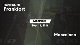 Matchup: Frankfort High Schoo vs. Mancelona  2016