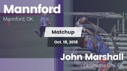 Matchup: Mannford  vs. John Marshall  2018