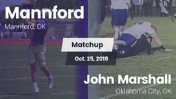 Matchup: Mannford  vs. John Marshall  2019