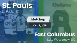 Matchup: St. Pauls High vs. East Columbus  2016