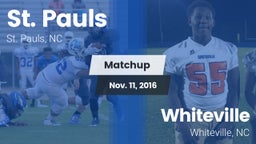 Matchup: St. Pauls High vs. Whiteville  2016