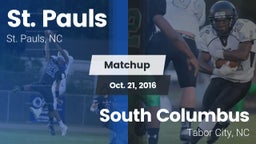 Matchup: St. Pauls High vs. South Columbus  2016