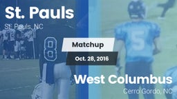 Matchup: St. Pauls High vs. West Columbus  2016