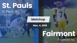 Matchup: St. Pauls High vs. Fairmont  2016