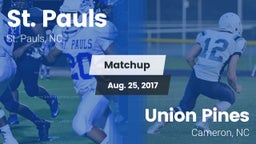 Matchup: St. Pauls High vs. Union Pines  2017