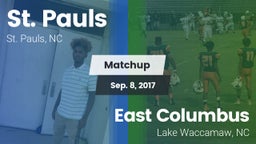 Matchup: St. Pauls High vs. East Columbus  2017