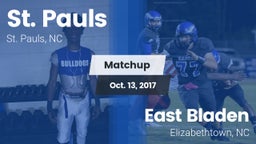 Matchup: St. Pauls High vs. East Bladen  2017