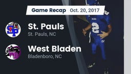 Recap: St. Pauls  vs. West Bladen  2017