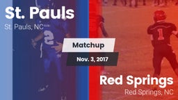 Matchup: St. Pauls High vs. Red Springs  2017