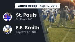 Recap: St. Pauls  vs. E.E. Smith  2018
