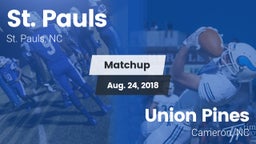 Matchup: St. Pauls High vs. Union Pines  2018