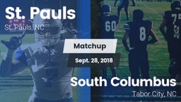 Matchup: St. Pauls High vs. South Columbus  2018