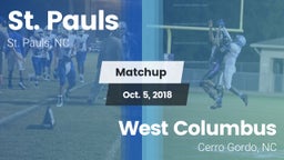 Matchup: St. Pauls High vs. West Columbus  2018