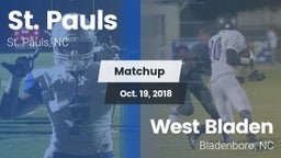 Matchup: St. Pauls High vs. West Bladen  2018