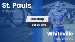 Matchup: St. Pauls High vs. Whiteville  2018