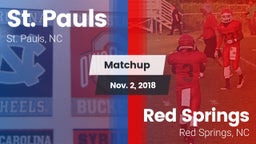 Matchup: St. Pauls High vs. Red Springs  2018