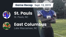 Recap: St. Pauls  vs. East Columbus  2019