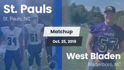 Matchup: St. Pauls High vs. West Bladen  2019