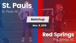 Matchup: St. Pauls High vs. Red Springs  2019