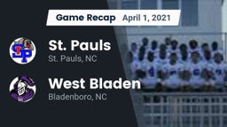 Recap: St. Pauls  vs. West Bladen  2021