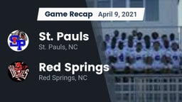 Recap: St. Pauls  vs. Red Springs  2021