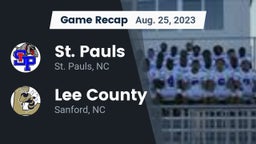 Recap: St. Pauls  vs. Lee County  2023