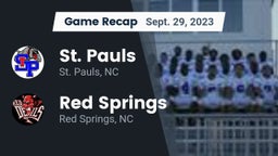 Recap: St. Pauls  vs. Red Springs  2023