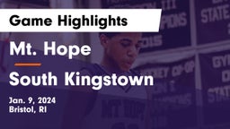 Mt. Hope  vs South Kingstown  Game Highlights - Jan. 9, 2024