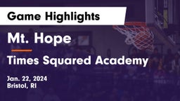 Mt. Hope  vs Times Squared Academy Game Highlights - Jan. 22, 2024
