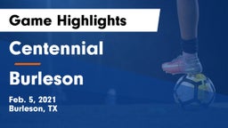Centennial  vs Burleson  Game Highlights - Feb. 5, 2021