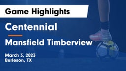 Centennial  vs Mansfield Timberview  Game Highlights - March 3, 2023