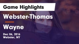 Webster-Thomas  vs Wayne  Game Highlights - Dec 06, 2016