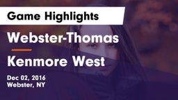 Webster-Thomas  vs Kenmore West Game Highlights - Dec 02, 2016