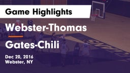 Webster-Thomas  vs Gates-Chili  Game Highlights - Dec 20, 2016