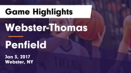 Webster-Thomas  vs Penfield  Game Highlights - Jan 3, 2017