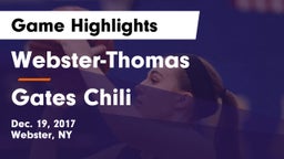 Webster-Thomas  vs Gates Chili  Game Highlights - Dec. 19, 2017