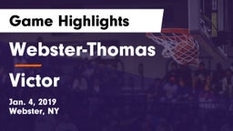 Webster-Thomas  vs Victor  Game Highlights - Jan. 4, 2019