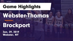 Webster-Thomas  vs Brockport  Game Highlights - Jan. 29, 2019