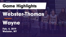 Webster-Thomas  vs Wayne  Game Highlights - Feb. 4, 2019
