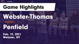 Webster-Thomas  vs Penfield  Game Highlights - Feb. 19, 2021