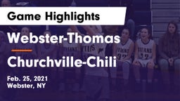 Webster-Thomas  vs Churchville-Chili  Game Highlights - Feb. 25, 2021