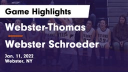 Webster-Thomas  vs Webster Schroeder  Game Highlights - Jan. 11, 2022